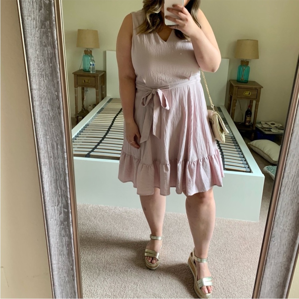 Calvin Klein beautiful baby nude pink dress - Size 14